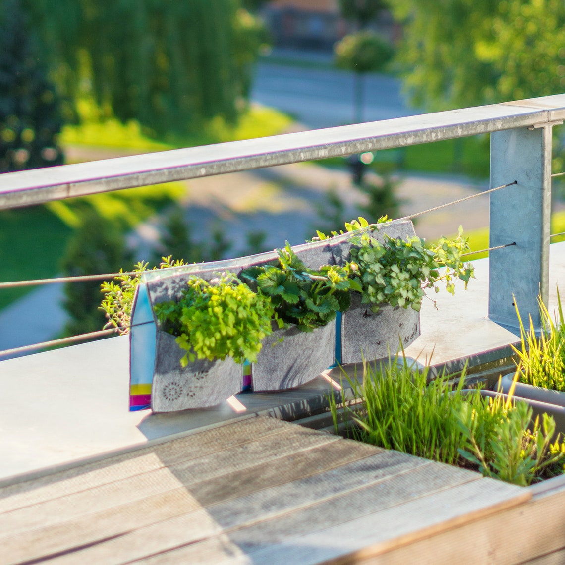 Railing Garden / Railing Planter / Gift / Planter / Herb Etsy