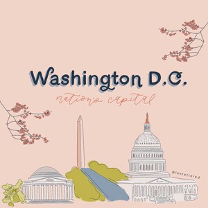 Digital Cityscape Illustration - Capitol Hill (Washington DC)