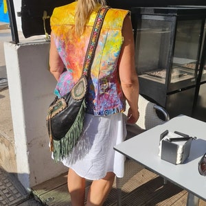Aura Shining denim jacket (sleeveless)