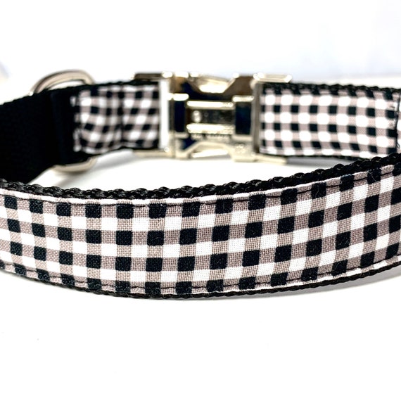 Black and White Buffalo Plaid Dog Collar Harness or Leash Etsy