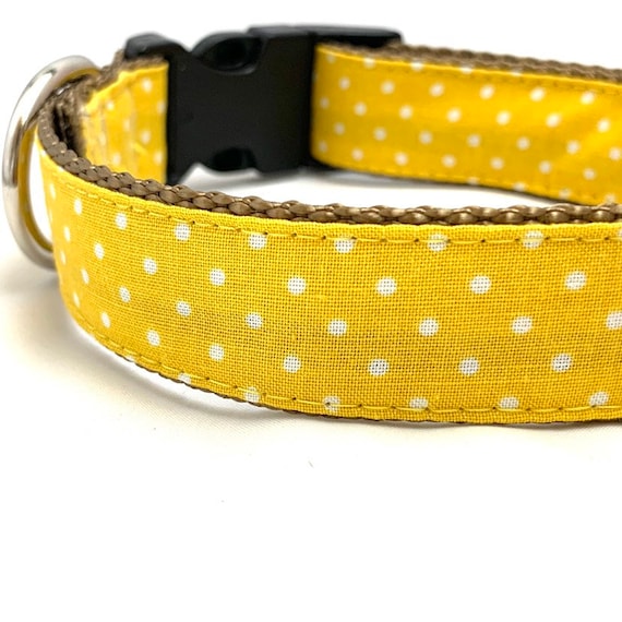 mustard yellow dog collar