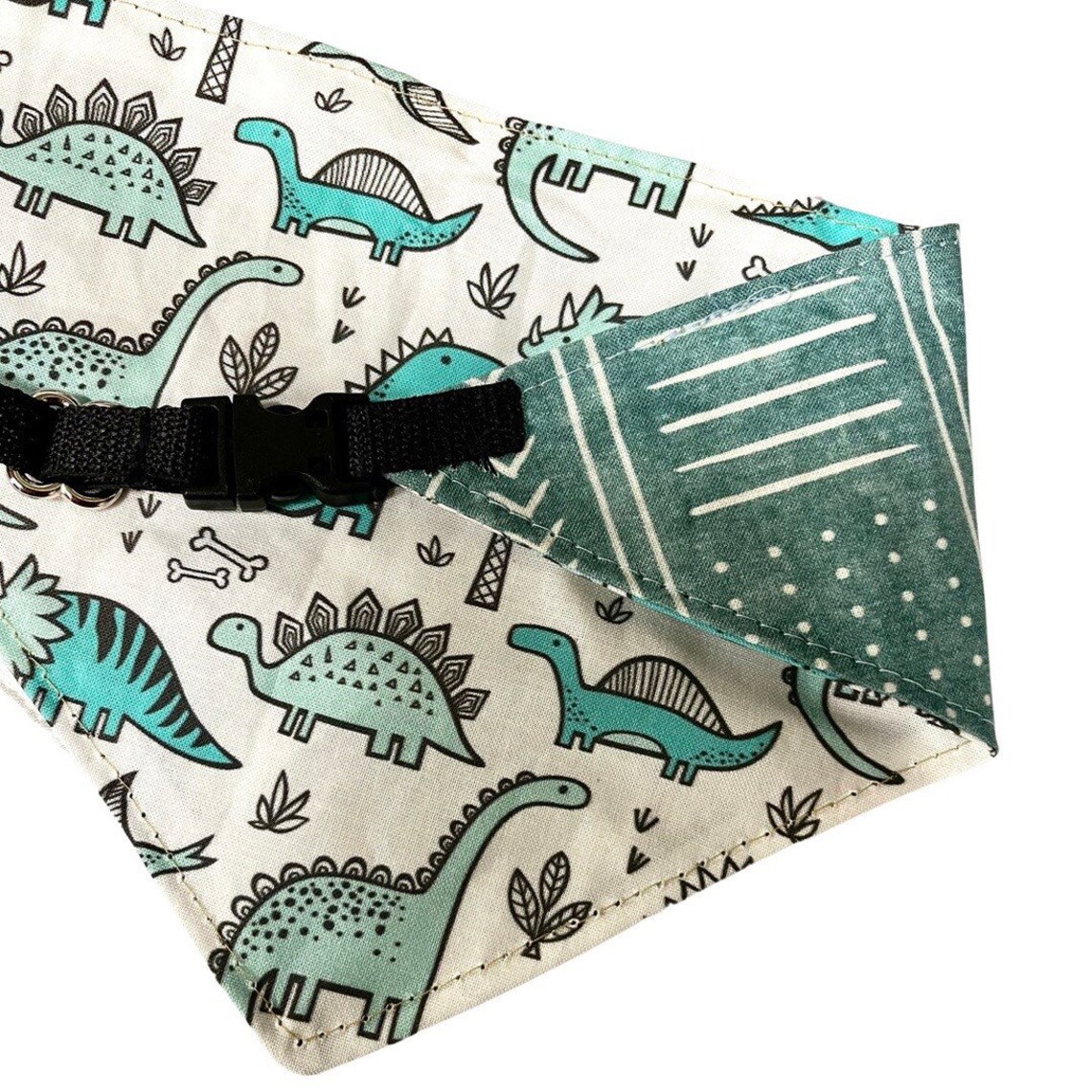 Dinosaur Reversible Dog Bandana With Personalized Name Option Etsy