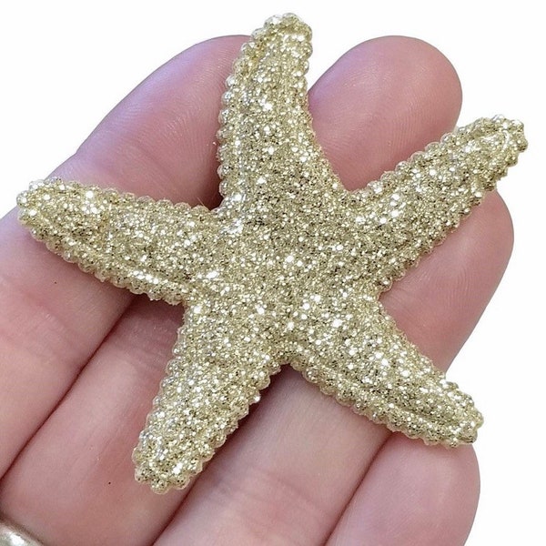 Glittered Starfish Dog Collar Clip On