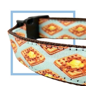 Waffles Dog Collar, Leash or Harness with Personalized Buckle Option