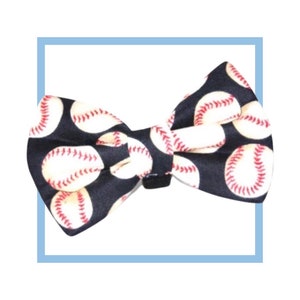 Baseball Dog Bow Tie: Summer Pet Collar Accessory