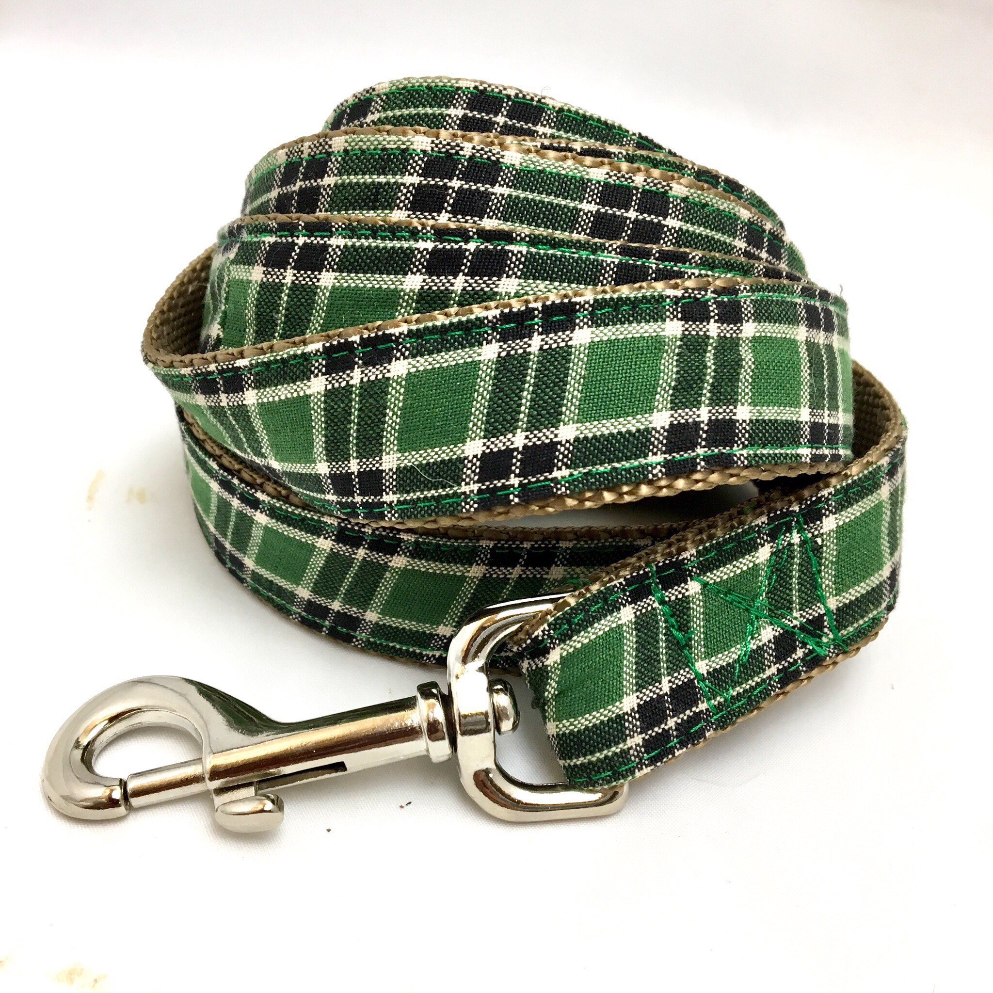 Green Plaid Dog Collar Plaid Dog Collar Plaid Dog Harness Etsy