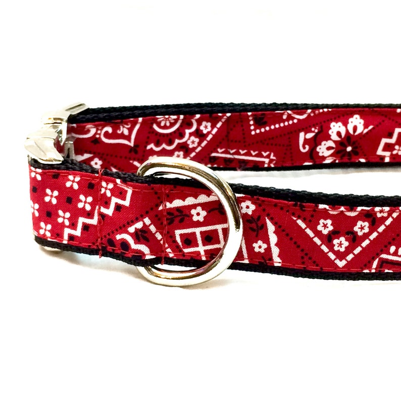 Red Bandana Country Dog Collar Bandanna Dog Harness & Leash Etsy