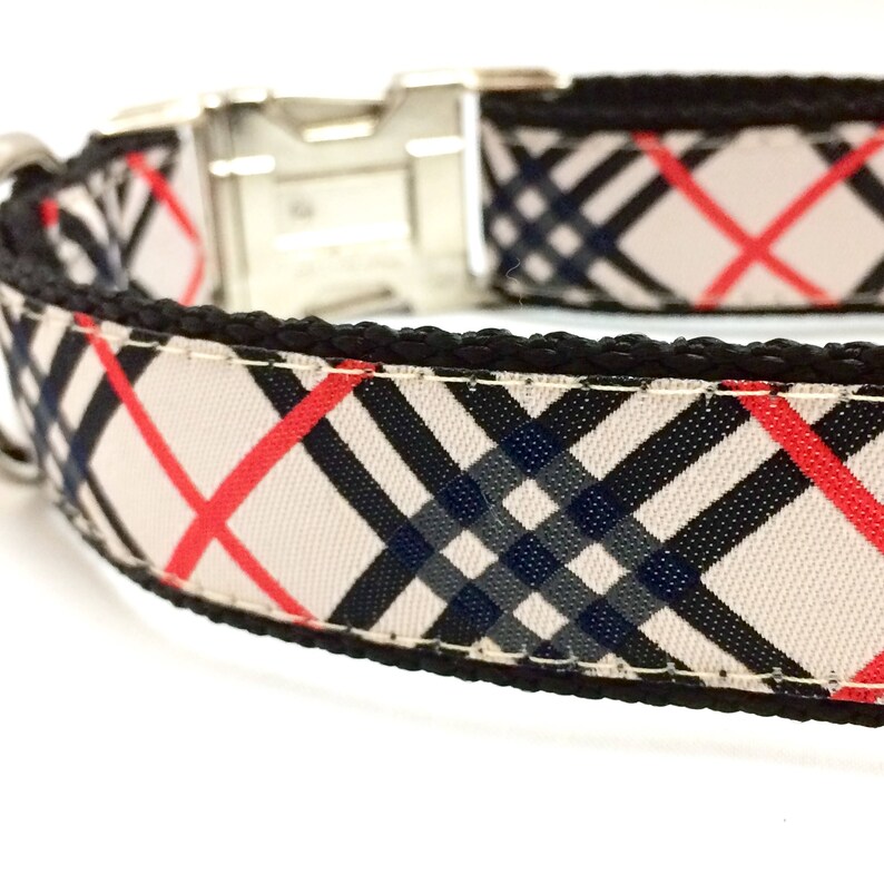 Tartan Plaid Designer Dog Collar Personalized Dog Collar Etsy