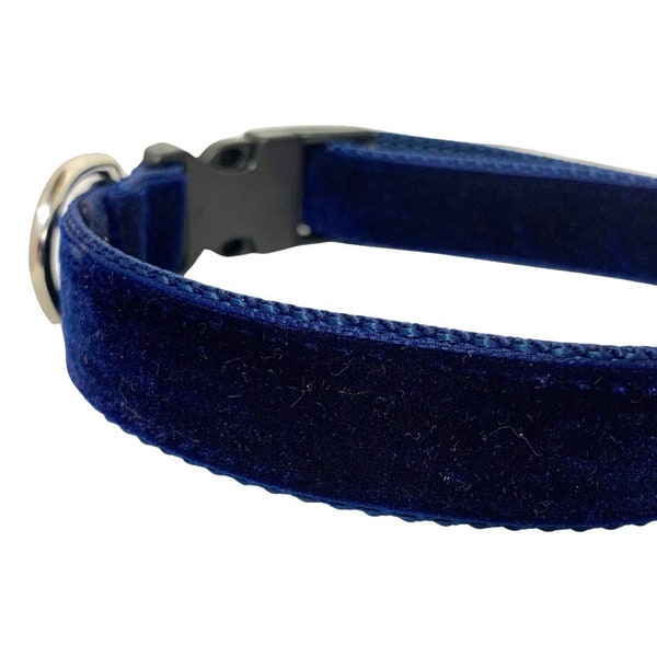 Navy Blue Dog Collar Etsy