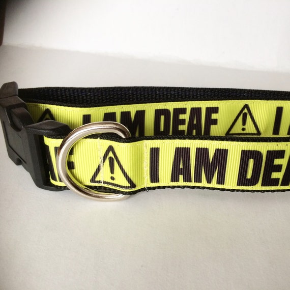 I Am Deaf Dog Collar Leash or Step In Harness with | Etsy