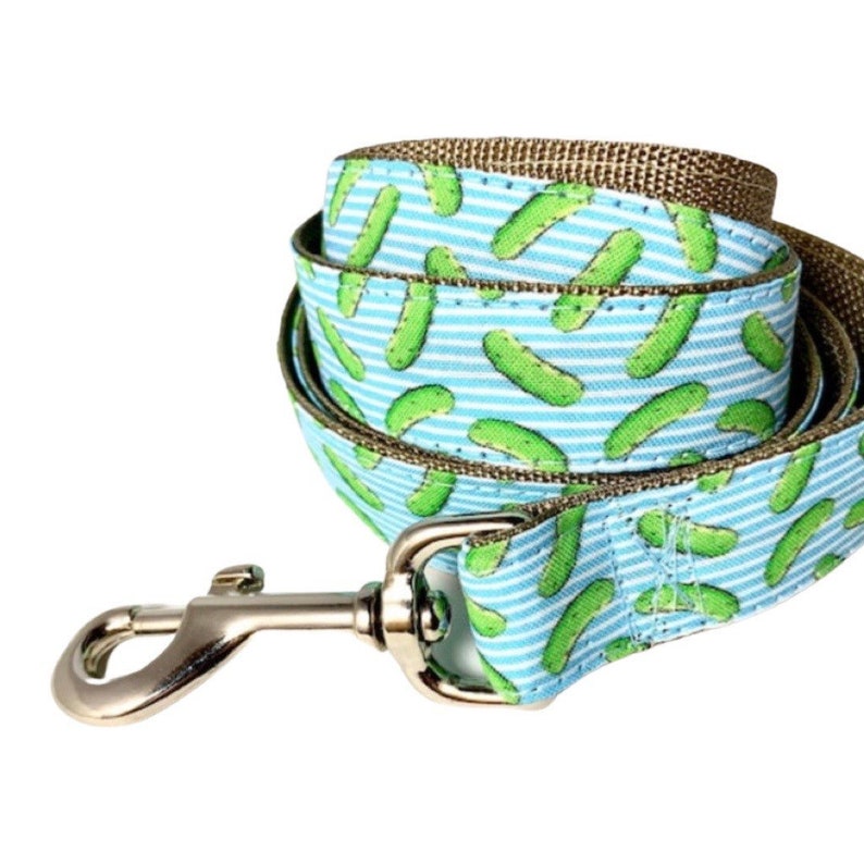 Pickle Dog Collar, Harness or Leash with Personalized Metal Buckle Option image 9