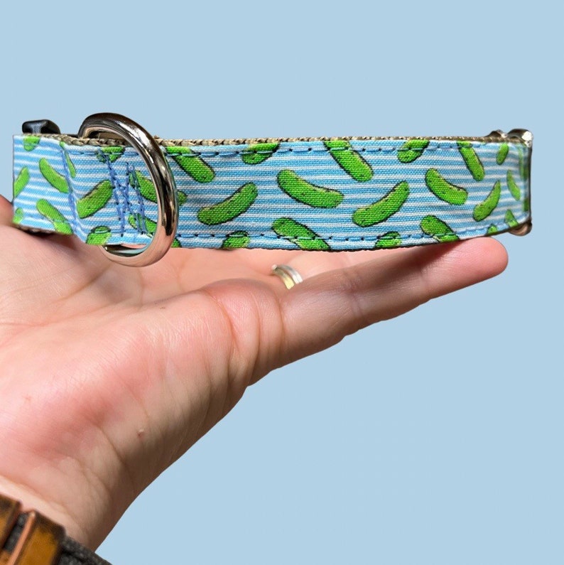 Pickle Dog Collar, Harness or Leash with Personalized Metal Buckle Option image 8