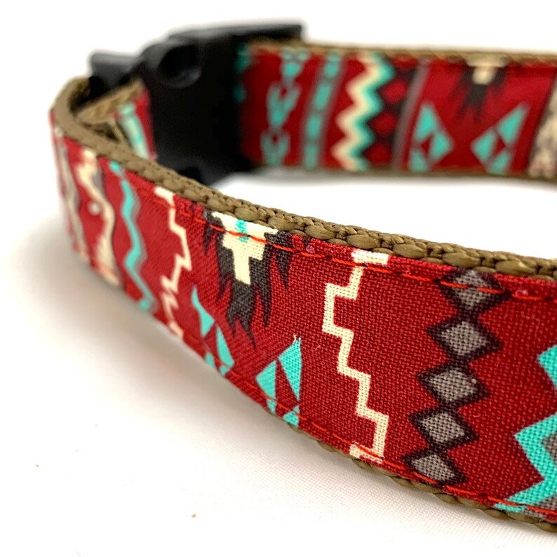 Red Southwest Aztec Dog Collar Harness or Leash With Etsy