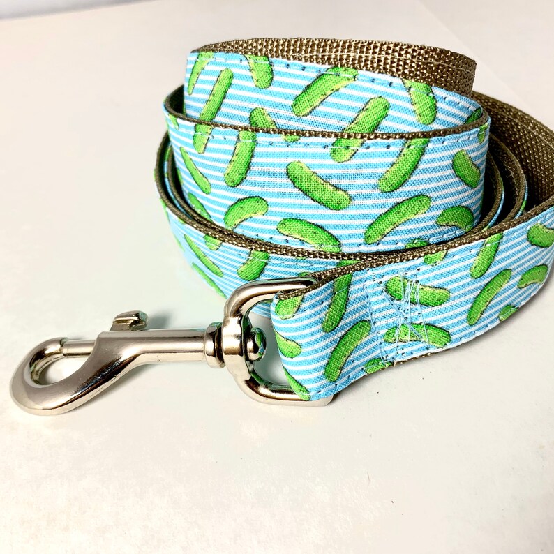 Pickle Dog Collar Harness or Leash with Personalized Metal Etsy