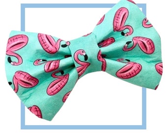 Flamingo Floatie Bow Tie for Dogs