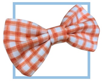 Pumpkin Plaid Bow Tie for Dogs