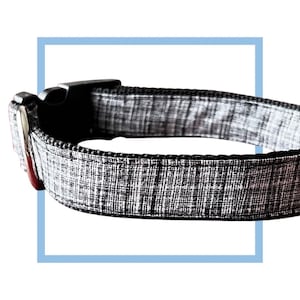 Black Crosshatch Dog Collar, Harness or Leash with Personalized Metal Buckle Option
