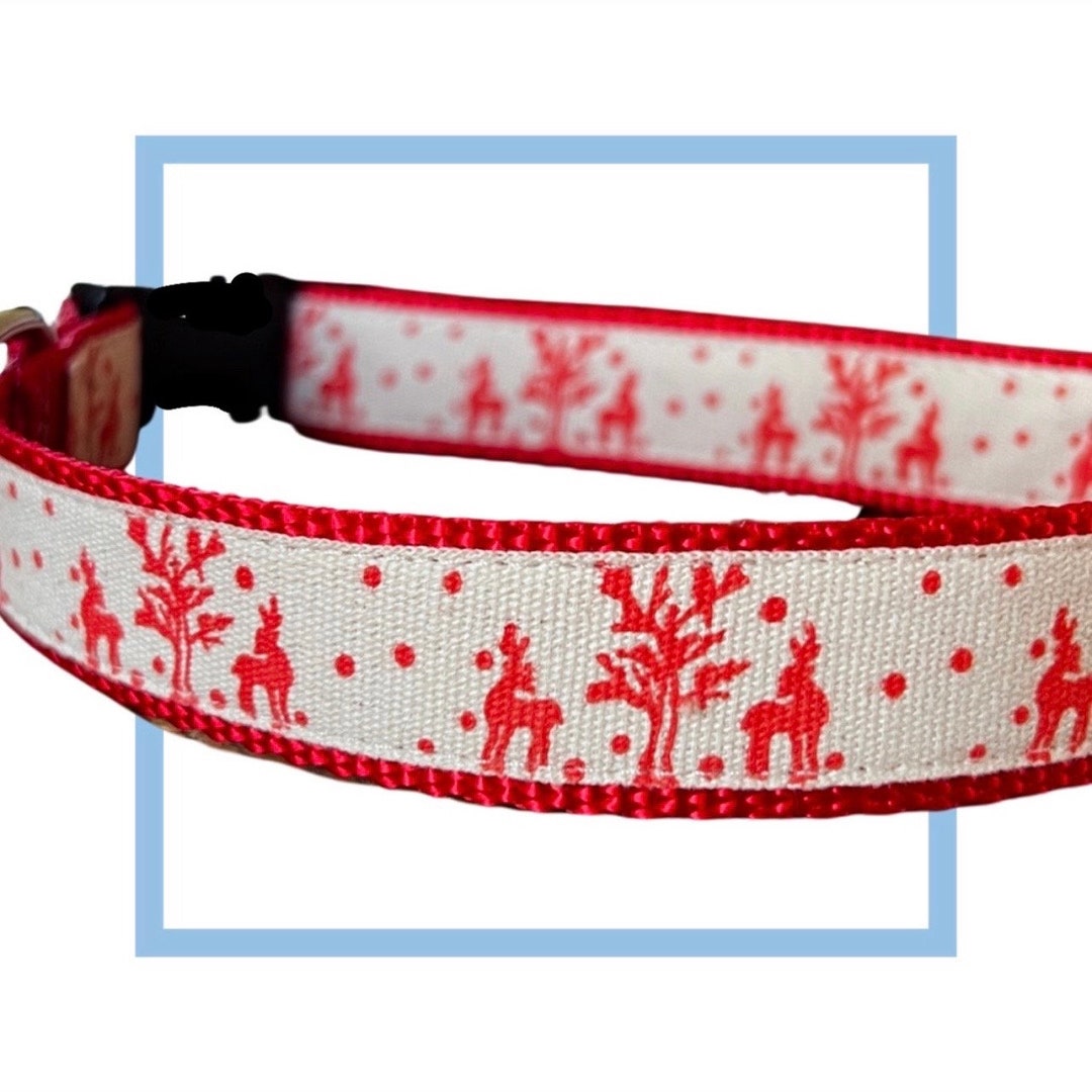 Woodland Reindeer Dog Collar Harness or Leash With Etsy