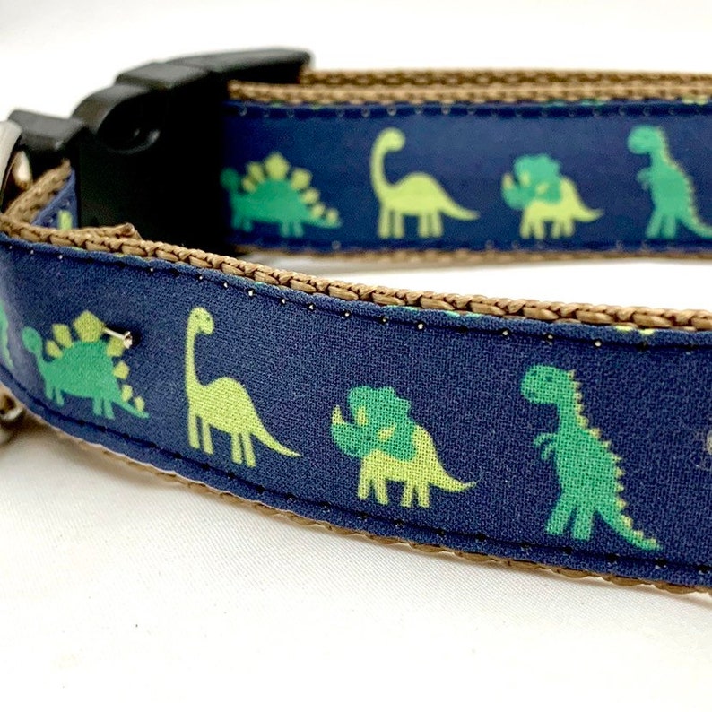 Dinosaur Parade Dog Collar Dinosaur Dog Harness & Leash Etsy