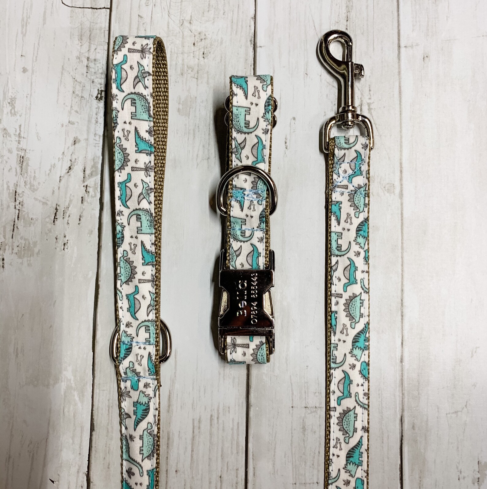 Dinosaur Dog Collar Harness or Leash with Personalized Etsy