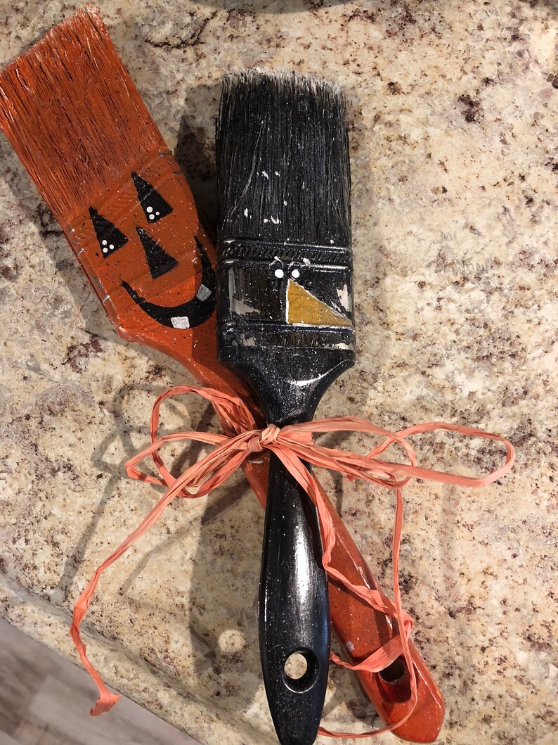 Halloween Paint Brushesfall Paint Brushes Decorative Paint Etsy