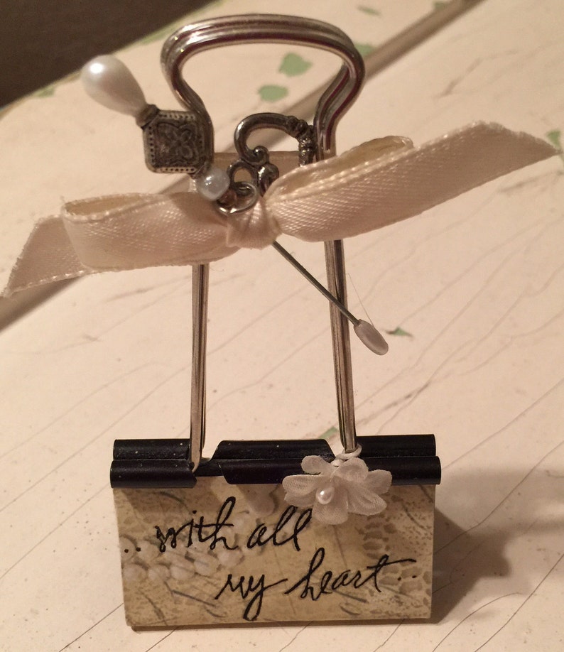 Note holder Picture holder With all my Heart picture holder Picture Frame