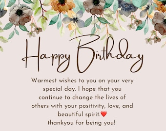 print your own birthday card sentiments