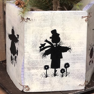 Fall Book tree skirt, Autumn Book Tree Skirt, Halloween painted Book tree skirt