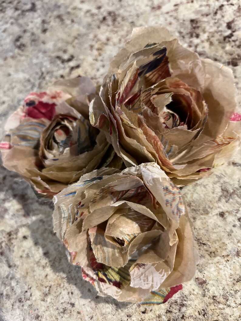 Elegant Tissue Paper Roses Set of 3 Etsy
