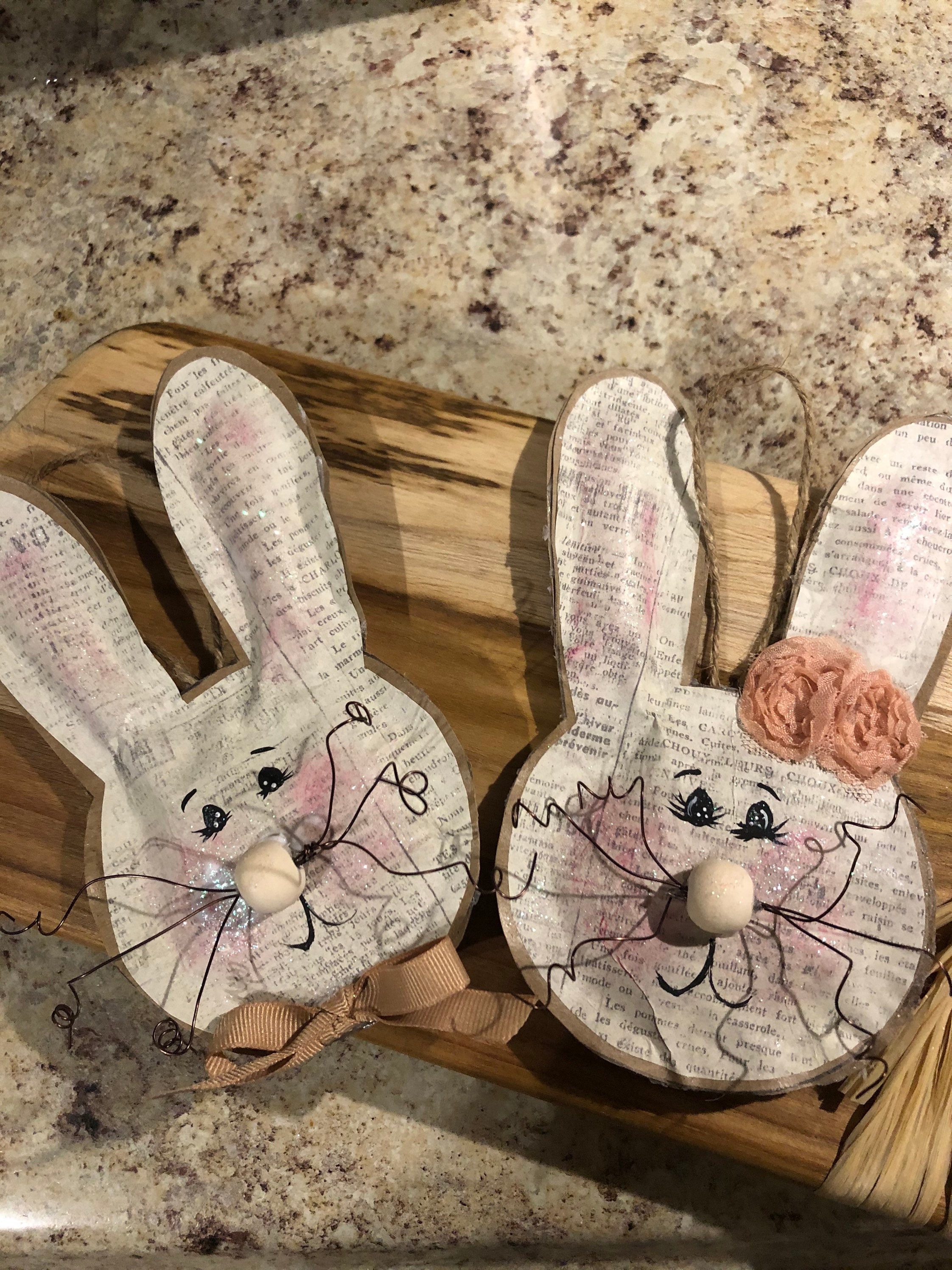 Rabbit Ornament Bunny Ornament Easter Ornament Spring Etsy