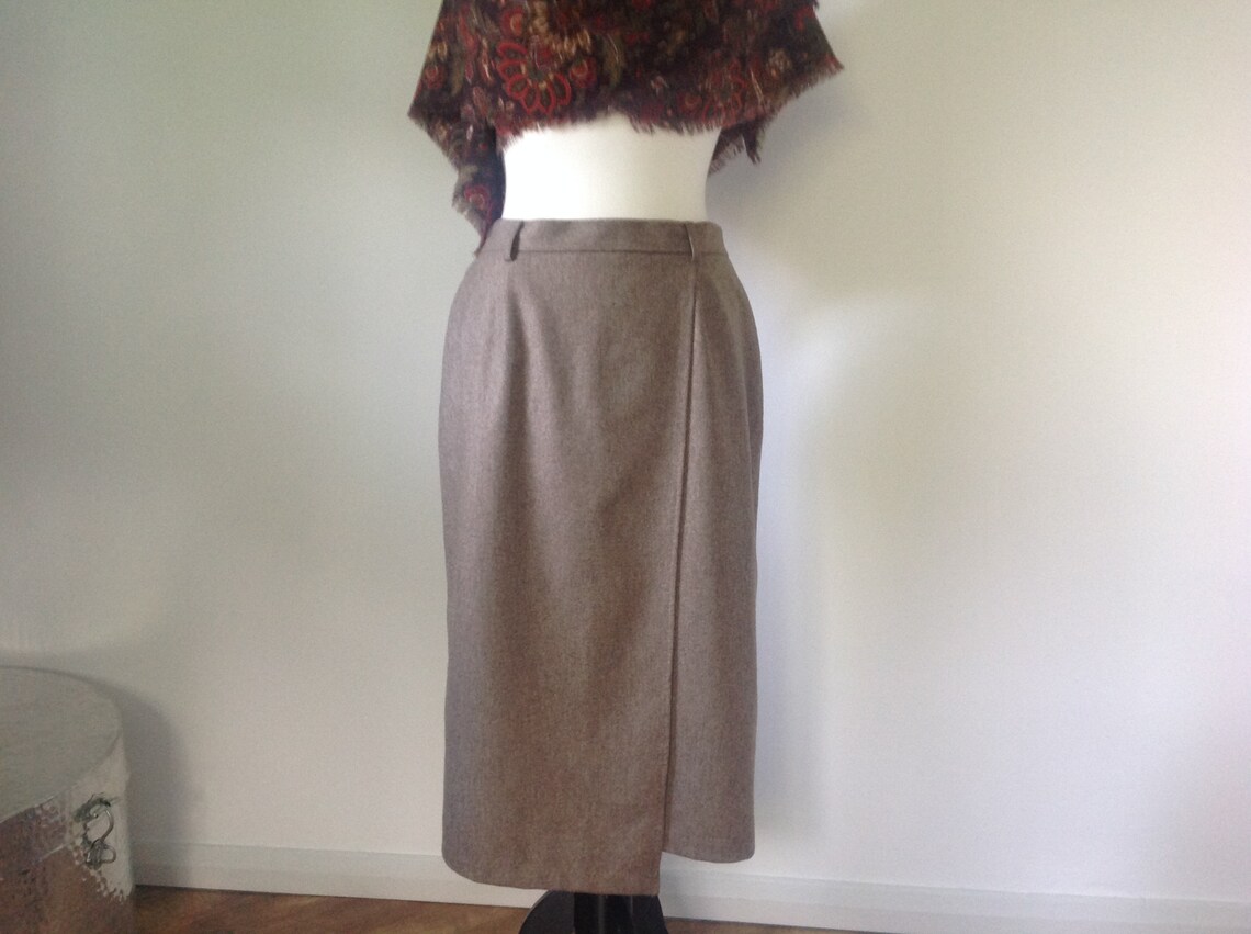 Ladies HOUSE OF BRUAR Beige Wool Skirt uk 12 .Excellent Pre | Etsy