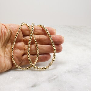 14k Gold Filled Bead Necklace: Luxe Chunky Statement Jewelry 4mm or 5mm image 9