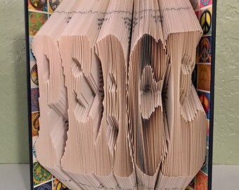 Peace folded book art