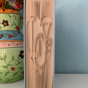 Adoro arte de livro dobrado