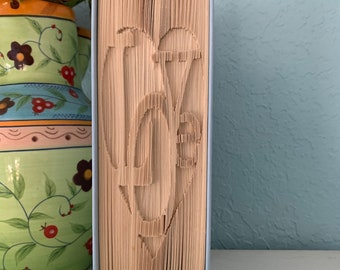 Love folded book art