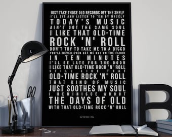 Rock N Roll Queen Rock And Roll Print Music Print Wall Art