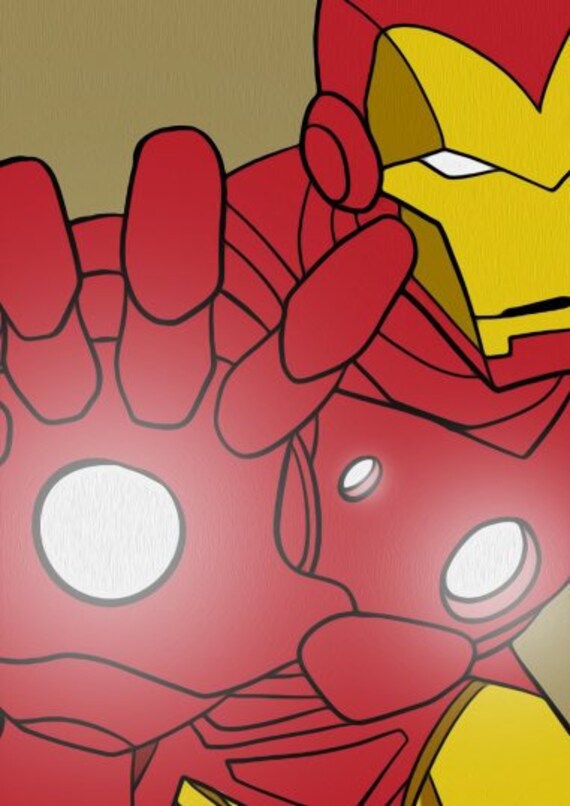 Iron Man Printed Boys Girls Geek Man Cave Nerds Bedroom Office Kids Marvel Comic Superhero