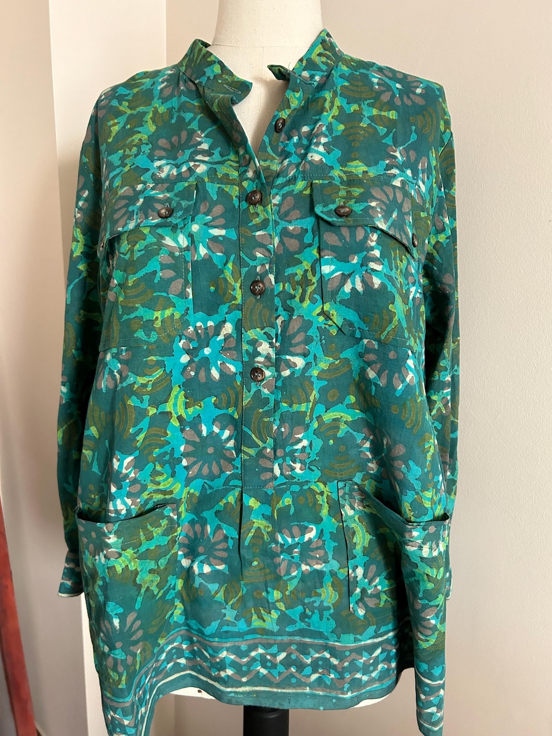 Lovely Green Forest Shirt With Many Pockets - Etsy