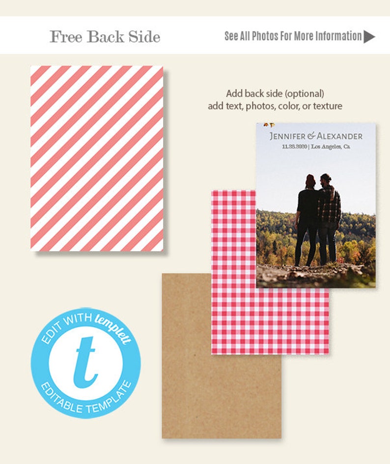 Rustic Printable Templates Wood A3046 Edit With Templett Mason Jar Lights And Flowers Instant Downlaod Save The Date Paper Paper Party Supplies Kromasol Com