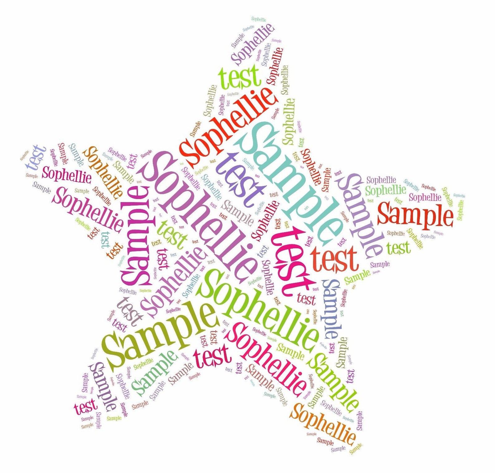 Star Word Art Personalised Gift. Free P&P - Etsy