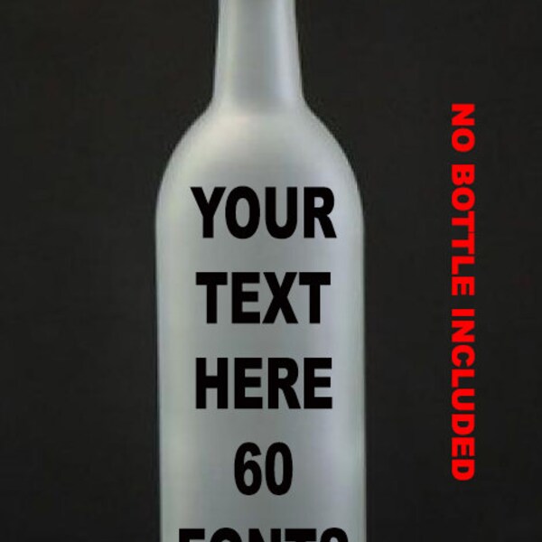 Wine Bottle Decal Etsy UK