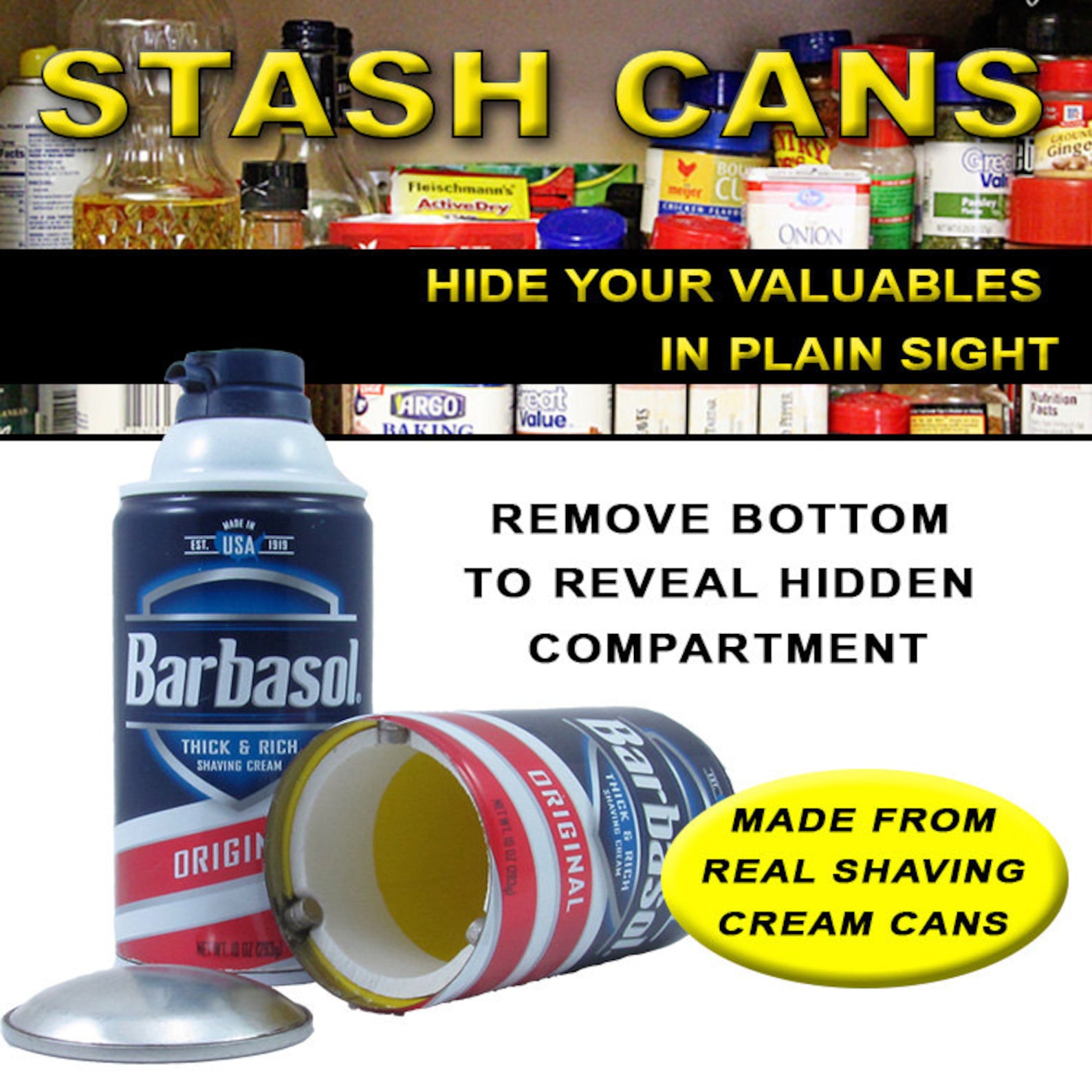 Shaving Cream Stash Can Hidden Safe Secret Diversion Safes Etsy