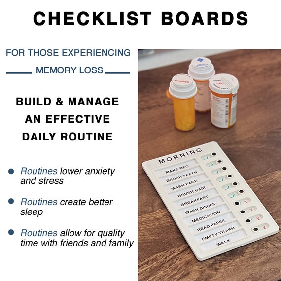 Checklist Boards for Adults Memory Loss Gadget for Elderly Dementia Aid  Alzheimers Activities to Do List Daily Planner Caregiver Supplies 