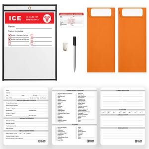 ICE In Case of Emergency for Seniors Elder Care Alert Kit Emergency Contact File For Life Saving Alzheimer&#39;s dementia products for elderly