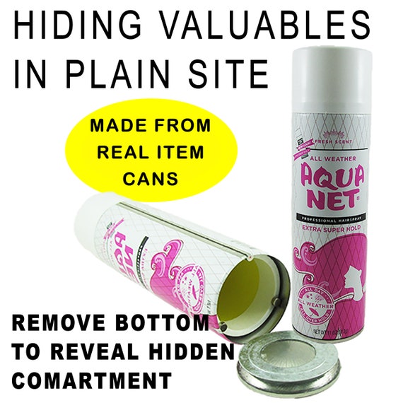 Aqua Net Hair Spray Diversion Safe Hidden Home Security Stash Jewelry Valuables