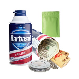 Shaving Cream Diversion Safe: Hidden Stash Can with Smell Proof Bag