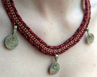Antique Berber Coins Boho Necklace