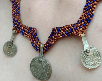 Antique Berber Coins Boho Necklace