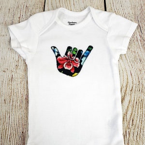 Tropical Print Shaka Baby Onesie