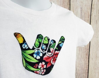 Tropical Print Shaka Toddler Tee